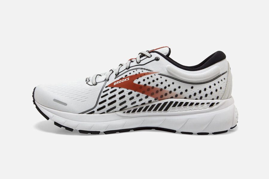 Brooks Adrenaline GTS 21 Road Running Shoes Mens White/Black/Orange 064538-FWK